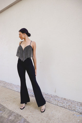 Sultry Rust Satin Open Back Jumpsuit