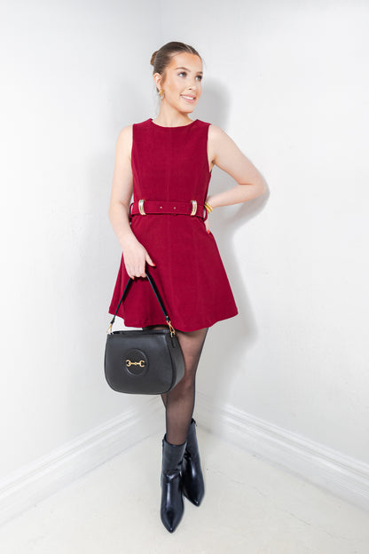 Riviera Rouge Golden Buckle Dress