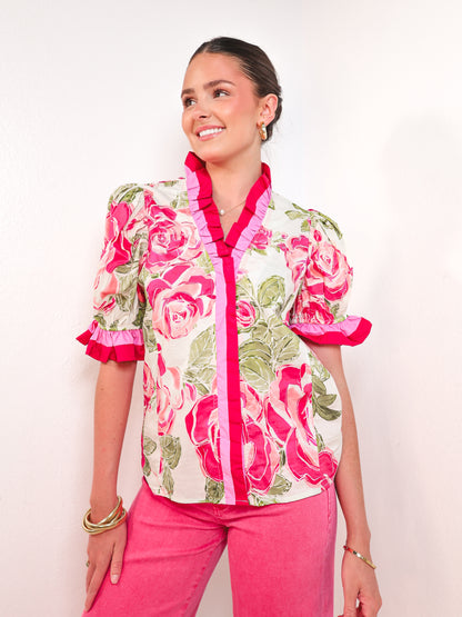 Rose Revival V-Neck Top