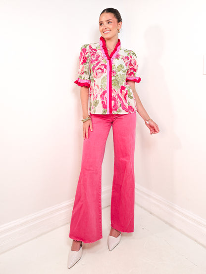 Rose Revival V-Neck Top