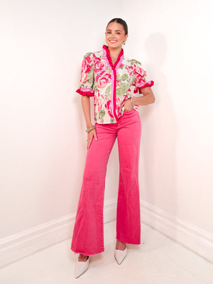 Rose Revival V-Neck Top