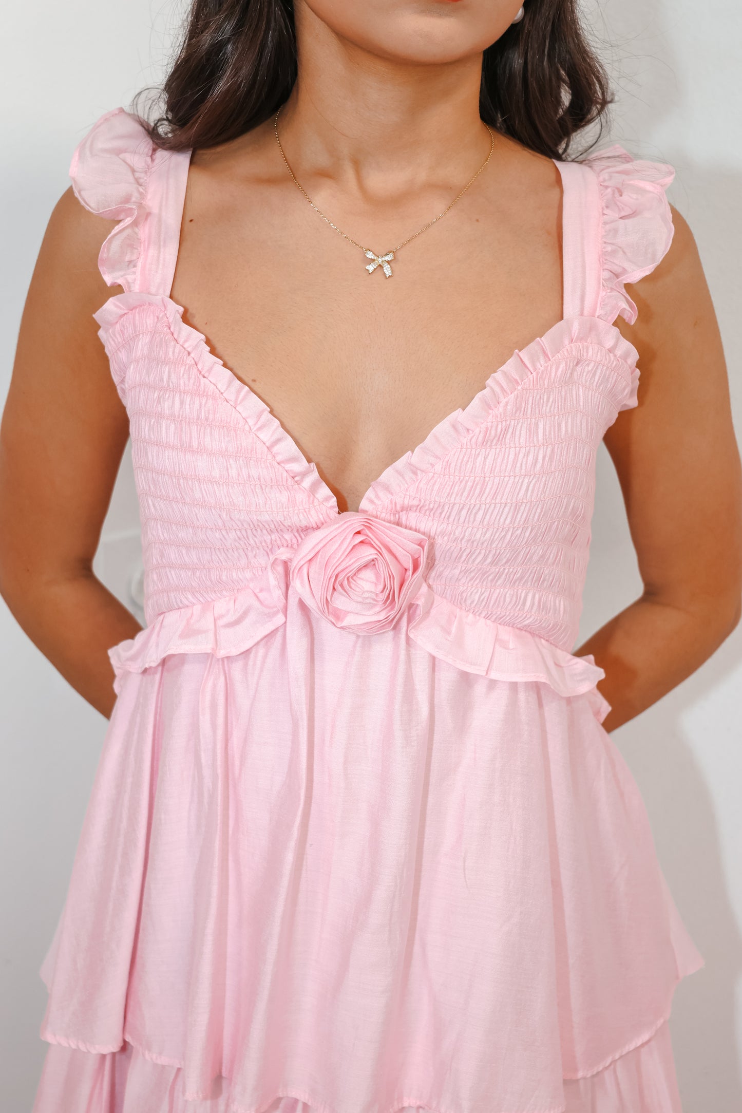 Rosy Daydreams Smocked Maxi Dress