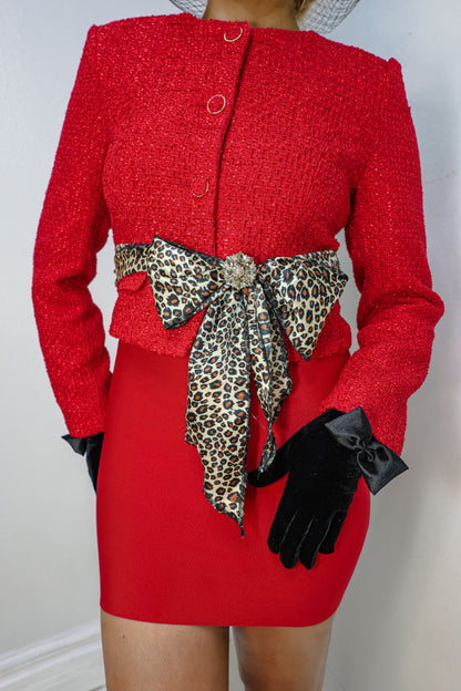 Royalty Red Tweed Jacket