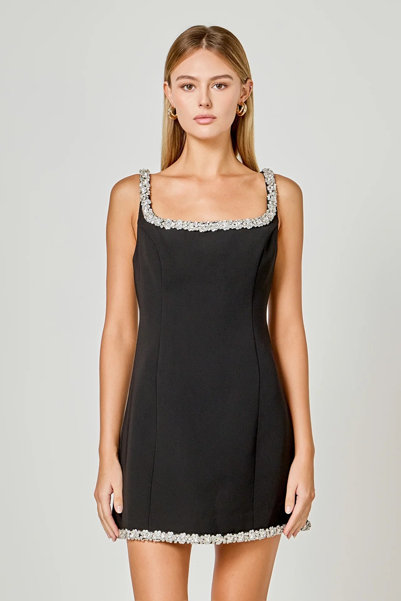 Endless Rose Alessia Rhinestone Tape Mini Dress