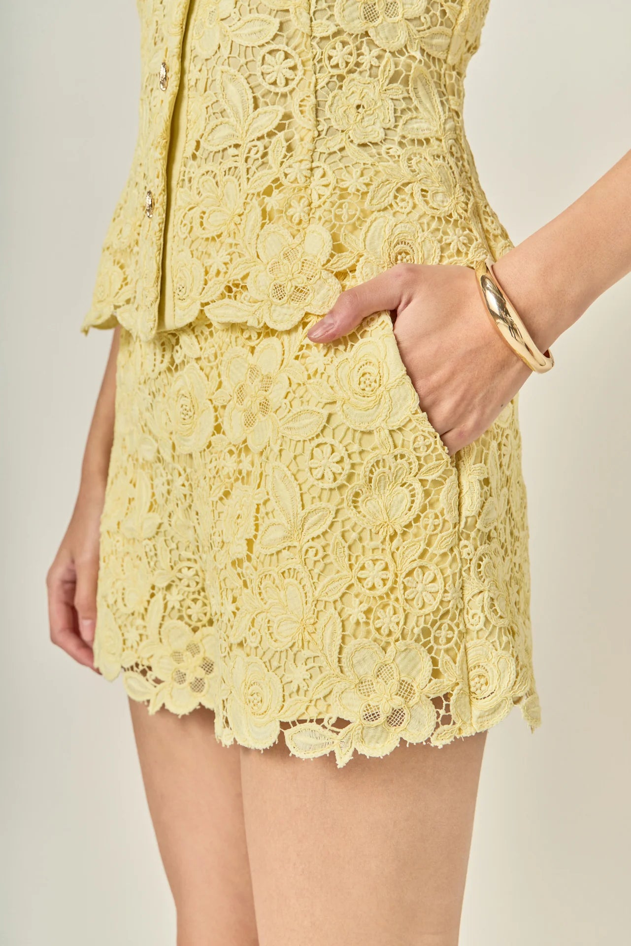 English Factory Floral Lace Shorts