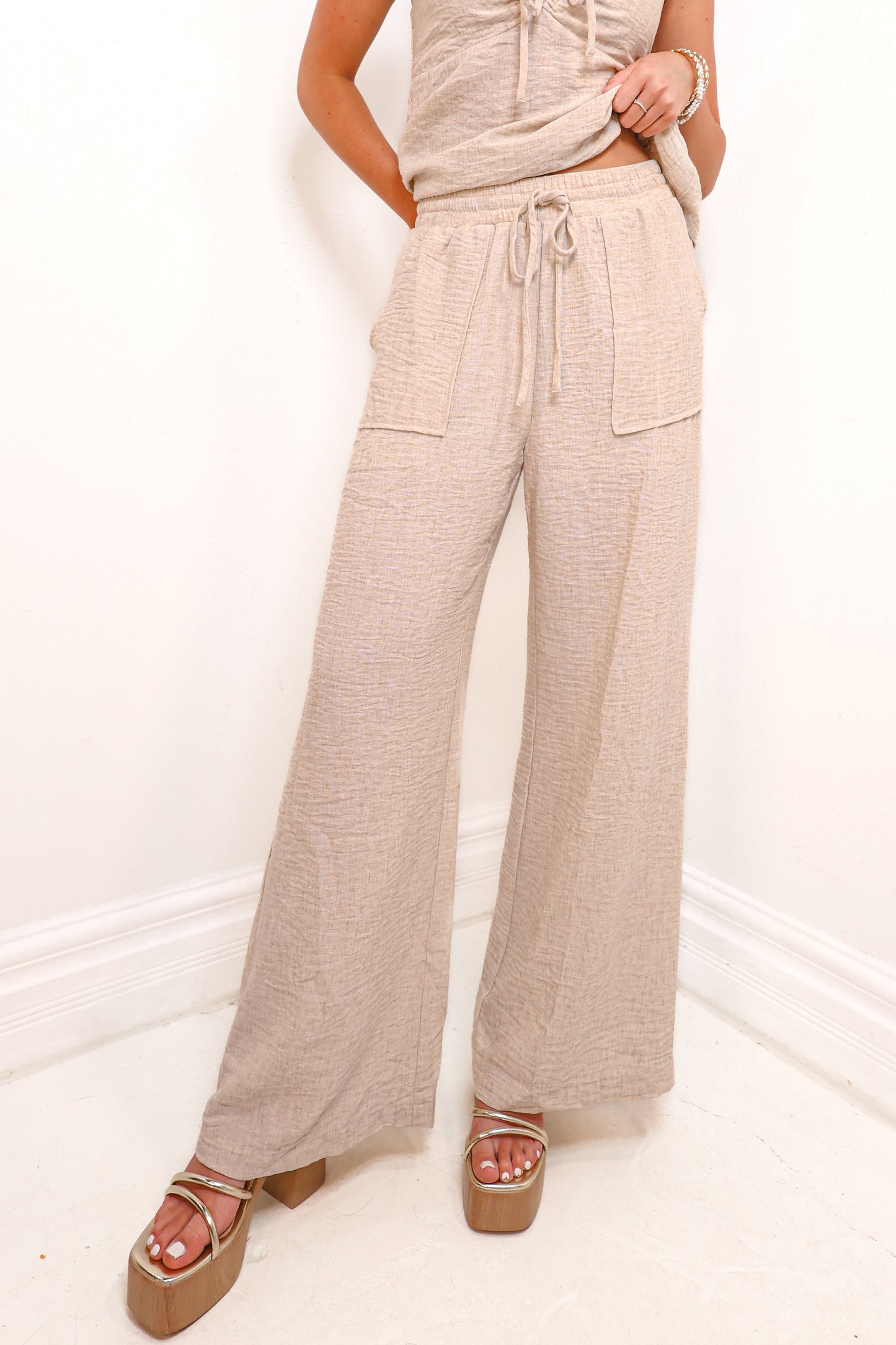 Salted Breeze Patch Pockets Pants