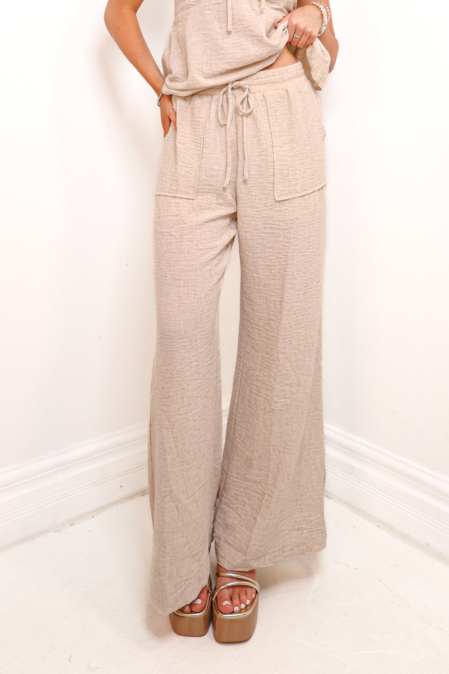 Salted Breeze Patch Pockets Pants