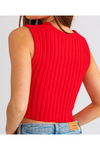 Scarf Hem Sleeveless Sweater Top-Tops-KCoutureBoutique, women's boutique in Bossier City, Louisiana