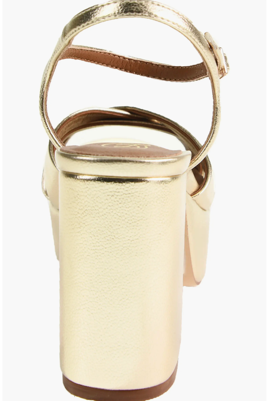 Chinese Laundry Tessa Gold Platform Heels