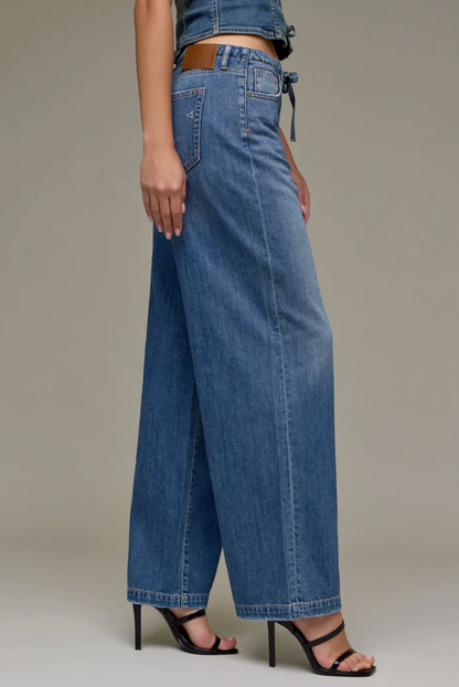 Hidden Nori Mid Rise Drawstring Wide Legs