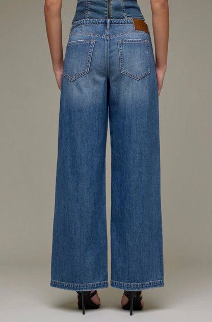 Hidden Nori Mid Rise Drawstring Wide Legs