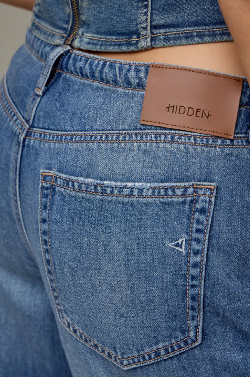 Hidden Nori Mid Rise Drawstring Wide Legs