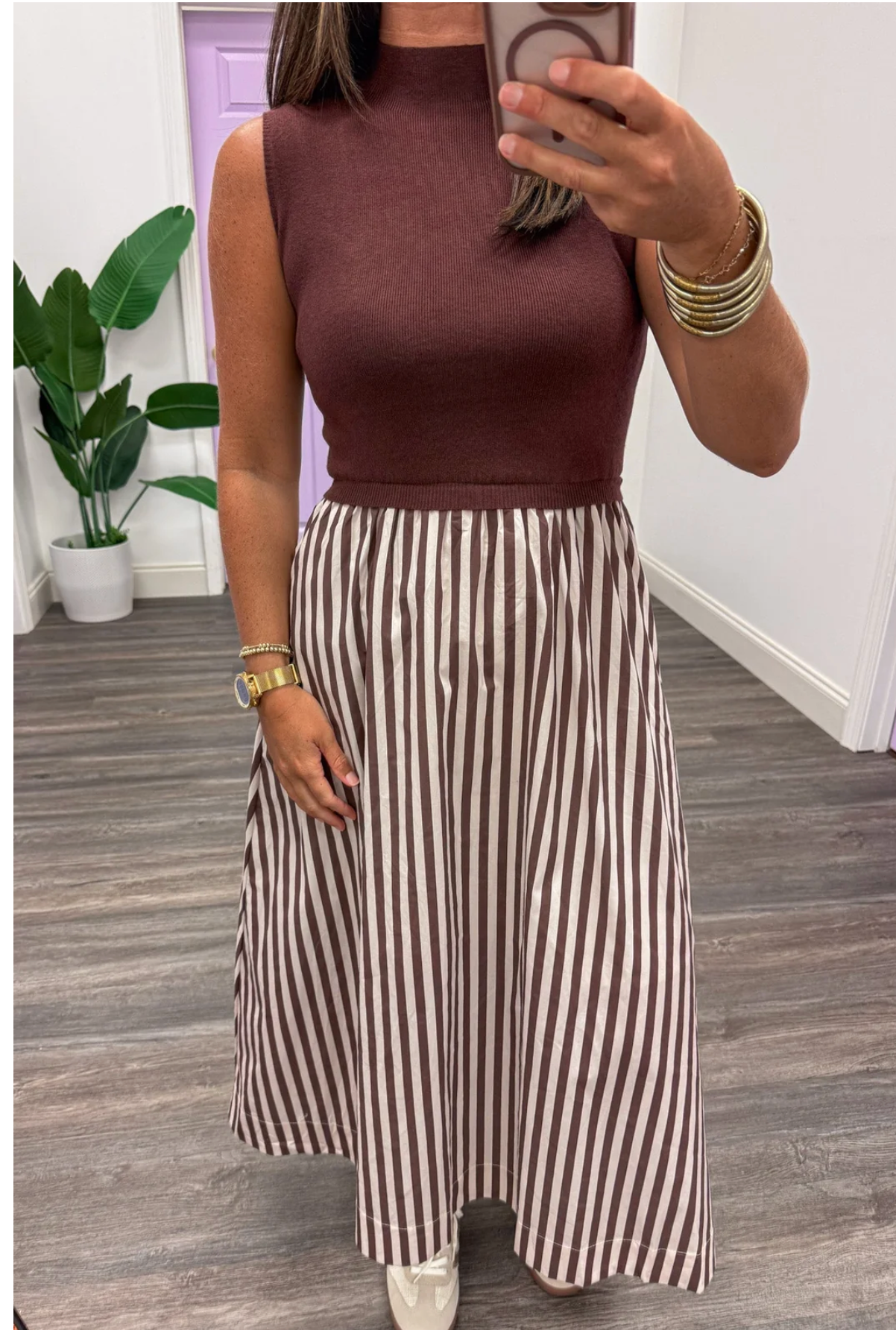 Sweet on Stripes Midi Dress