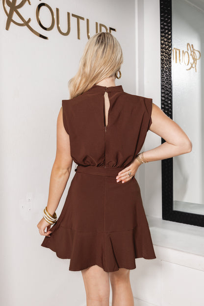 Set The Tone Cowl Neck Mini Dress