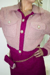Sherpa Pearl Pink Jacket & Skirt Set-Sets-KCoutureBoutique, women's boutique in Bossier City, Louisiana