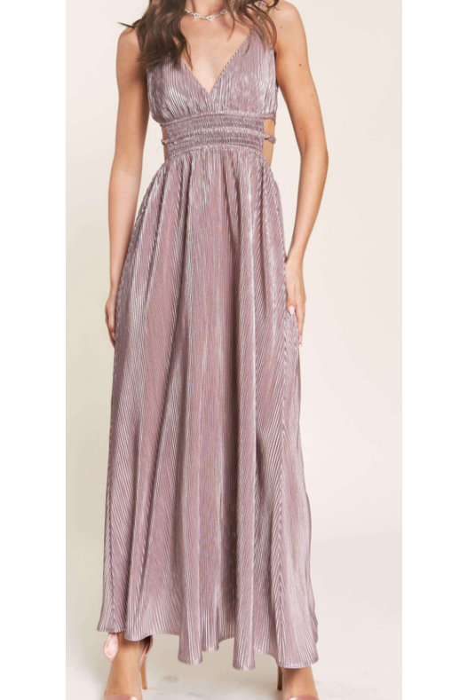 Shimmer Sweet Mauve Maxi Dress-Dresses-KCoutureBoutique, women's boutique in Bossier City, Louisiana