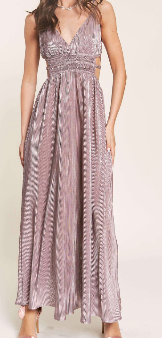 Shimmer Sweet Mauve Maxi Dress-Dresses-KCoutureBoutique, women's boutique in Bossier City, Louisiana