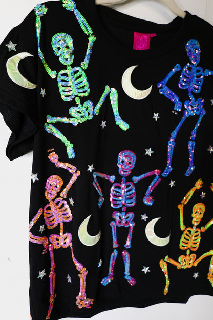 Queen of Sparkles Dancing Skeleton Tee