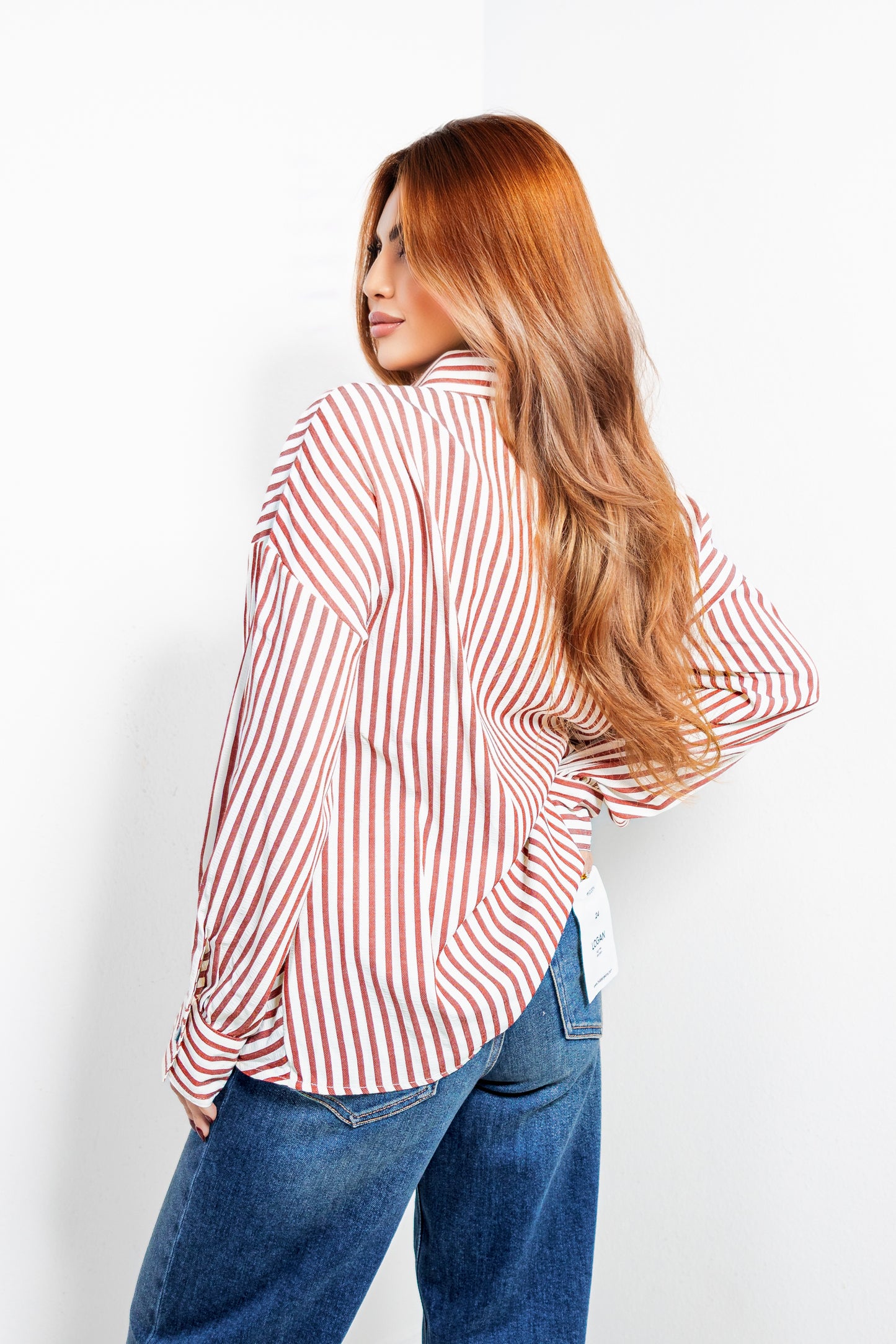 Simple & Striped Tie Button Down Top