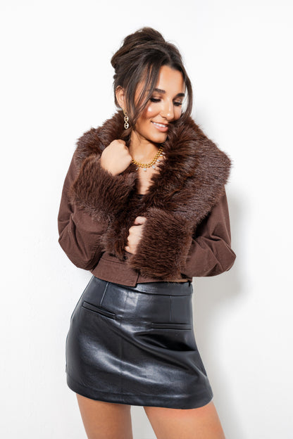 Detachable Snowbound Chic Denim & Faux Fur Jacket