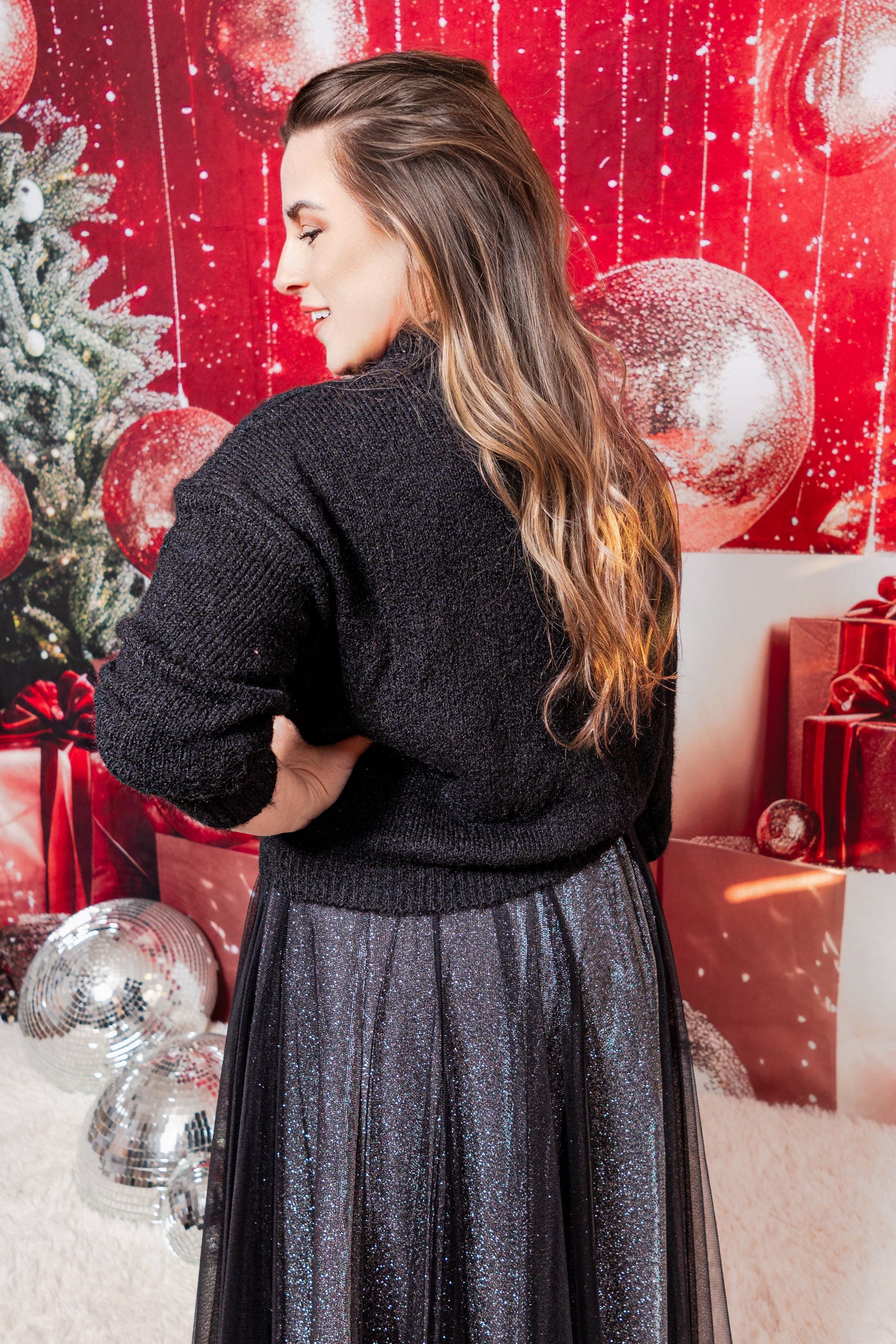 Snowflake Queen Mock Neck Sweater