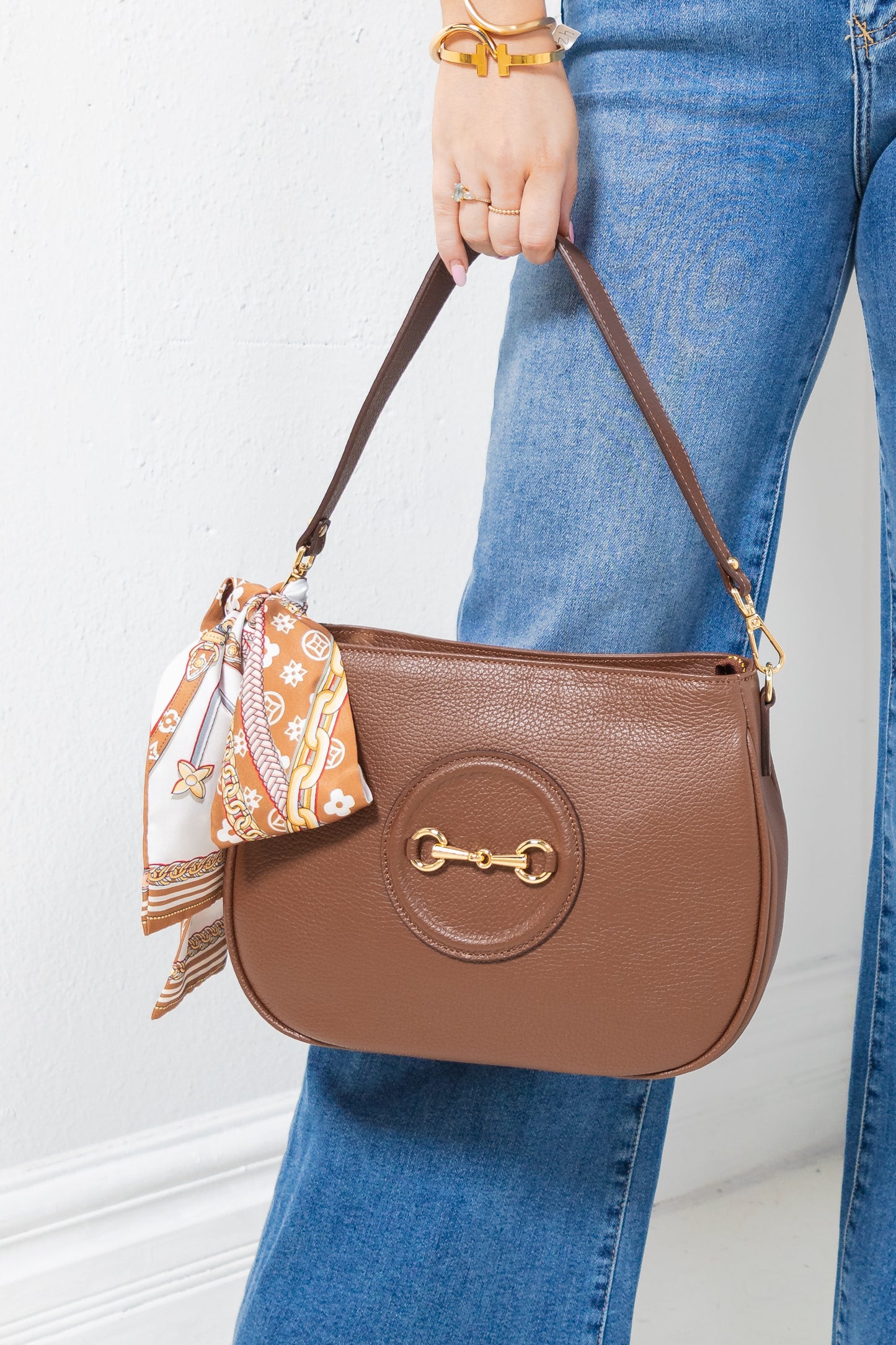 German Fuentes Italian Leather Shoulder Bag