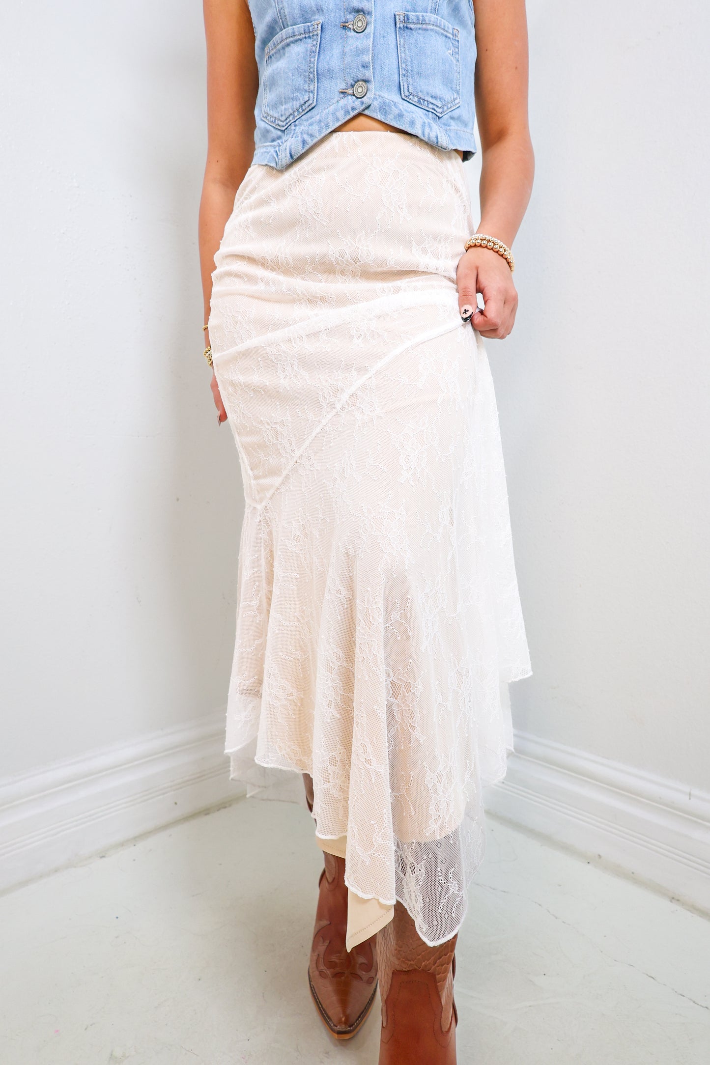 Soft Spoken Lace Maxi Skirt