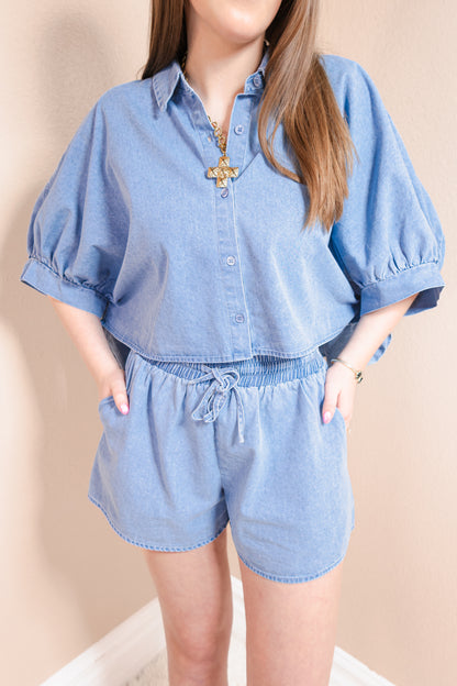 Easygoing Denim Top