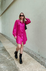 Stay Shiny Buttoned Pocket Dress-Dress-KCoutureBoutique, women's boutique in Bossier City, Louisiana