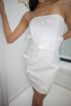 Strapless Bow Mini Tube Dress-Dresses-KCoutureBoutique, women's boutique in Bossier City, Louisiana