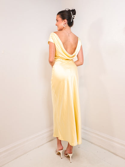 Sun Soaked Satin Midi Dress