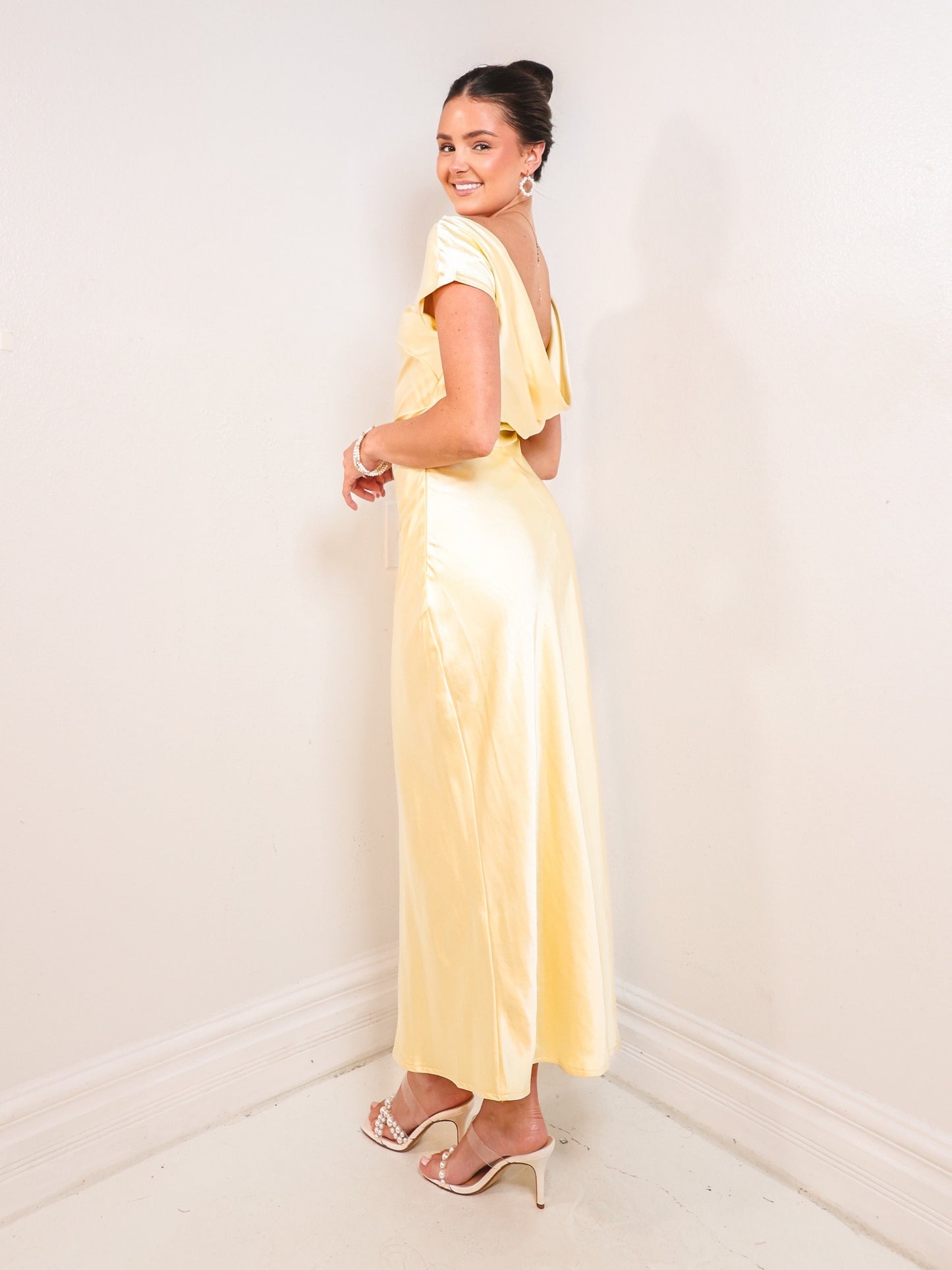 Sun Soaked Satin Midi Dress