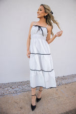 Sweet Dream White Spaghetti Strap Midi Dress-Dresses-KCoutureBoutique, women's boutique in Bossier City, Louisiana