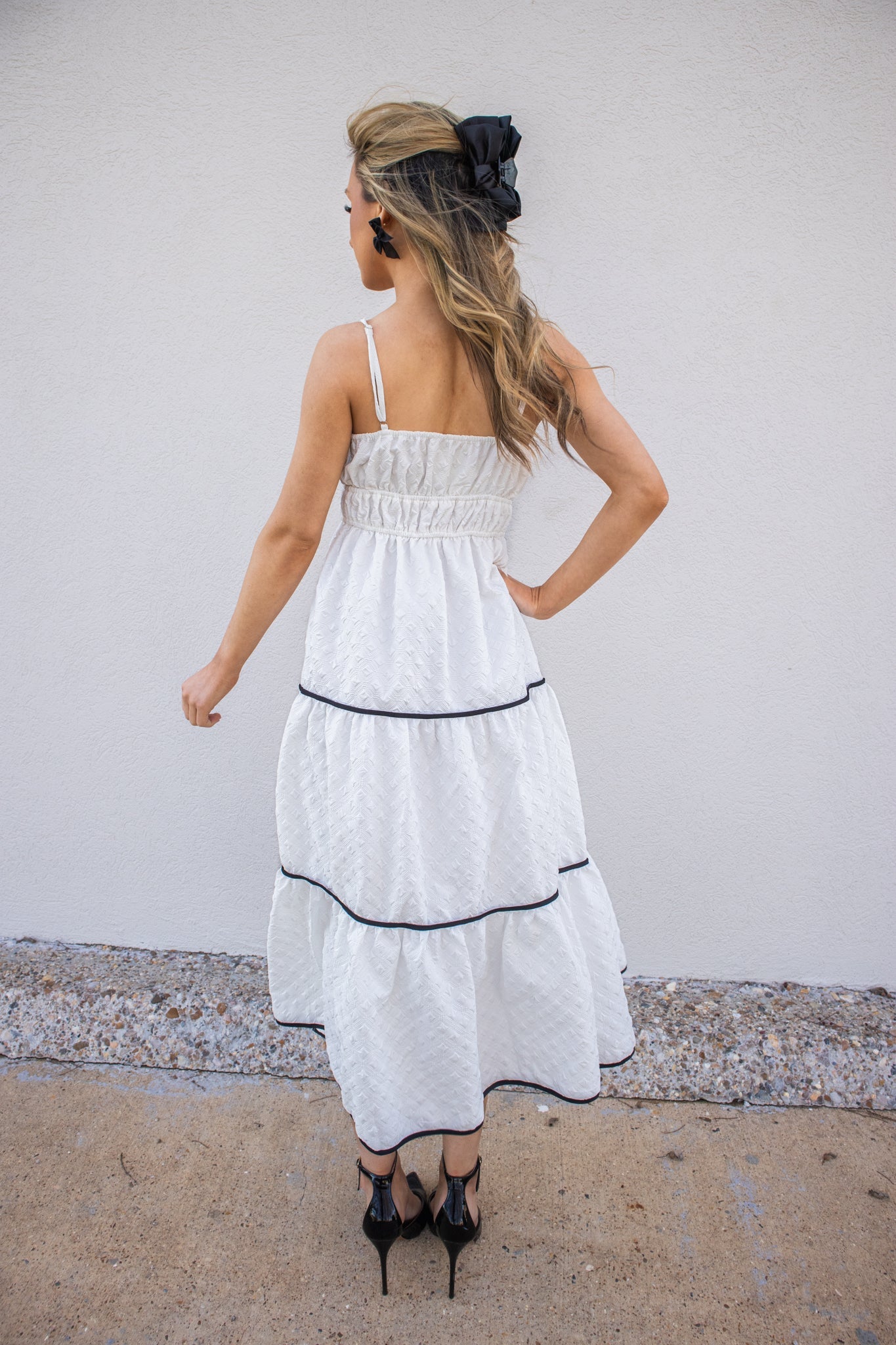 Strap midi fashion dress