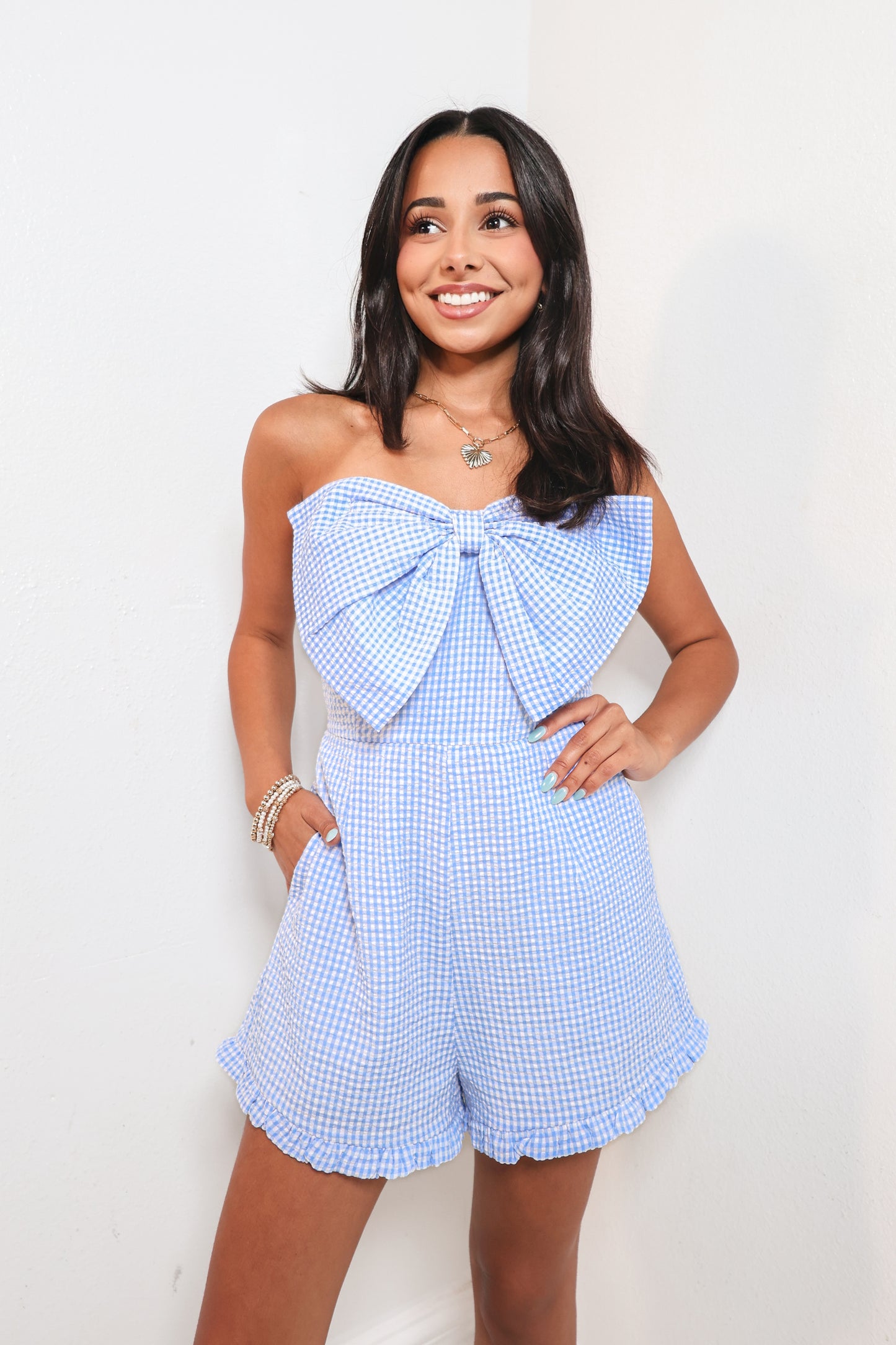 Sweet On You Gingham Romper