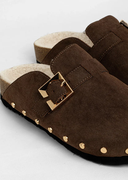Tori Suede Studded Mules