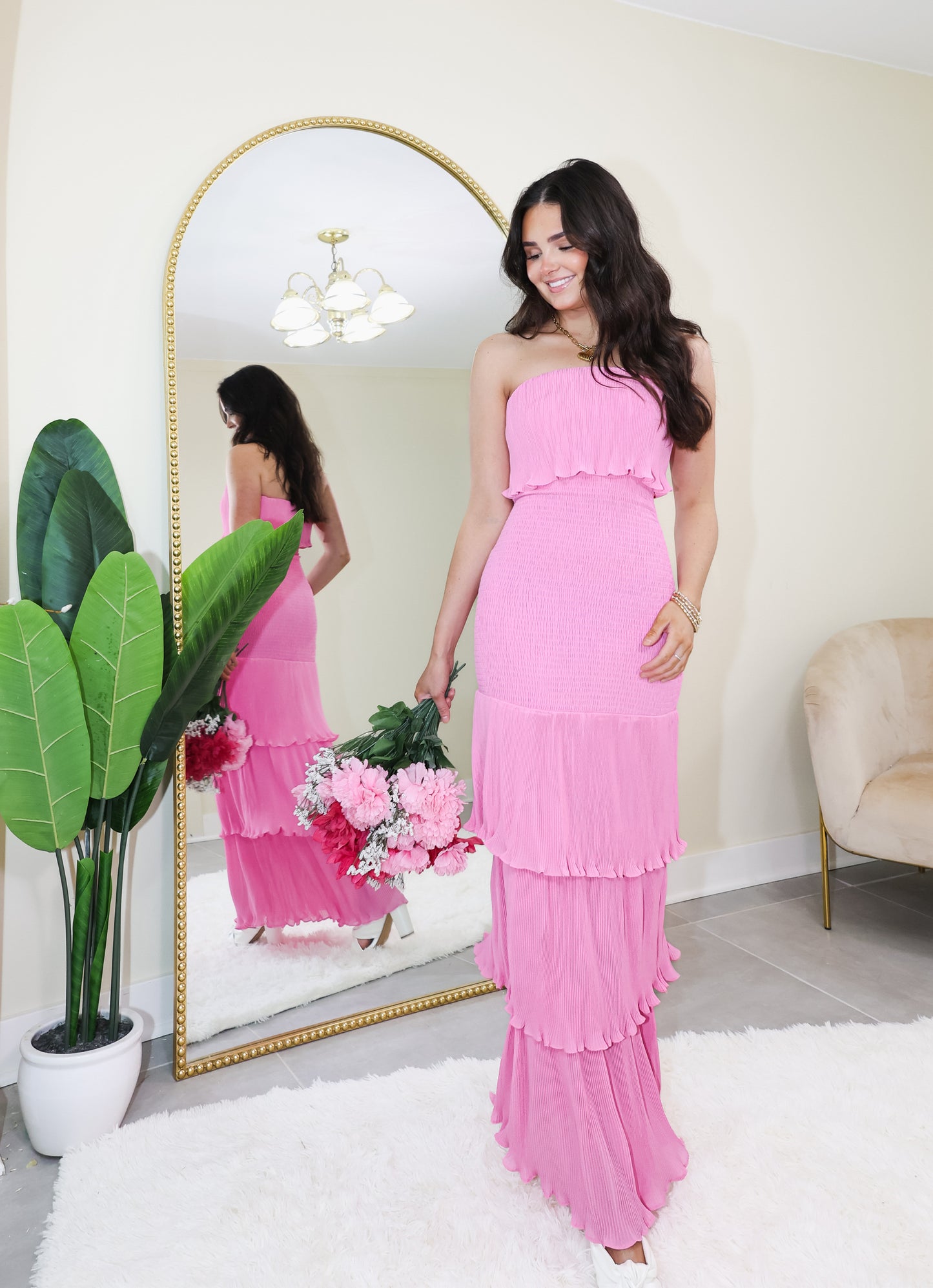 The Addison Smocked Maxi Dress