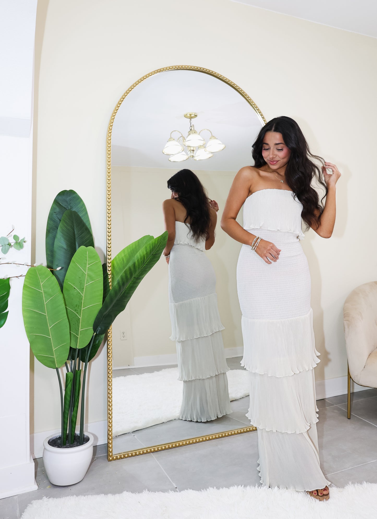 The Addison Smocked Maxi Dress