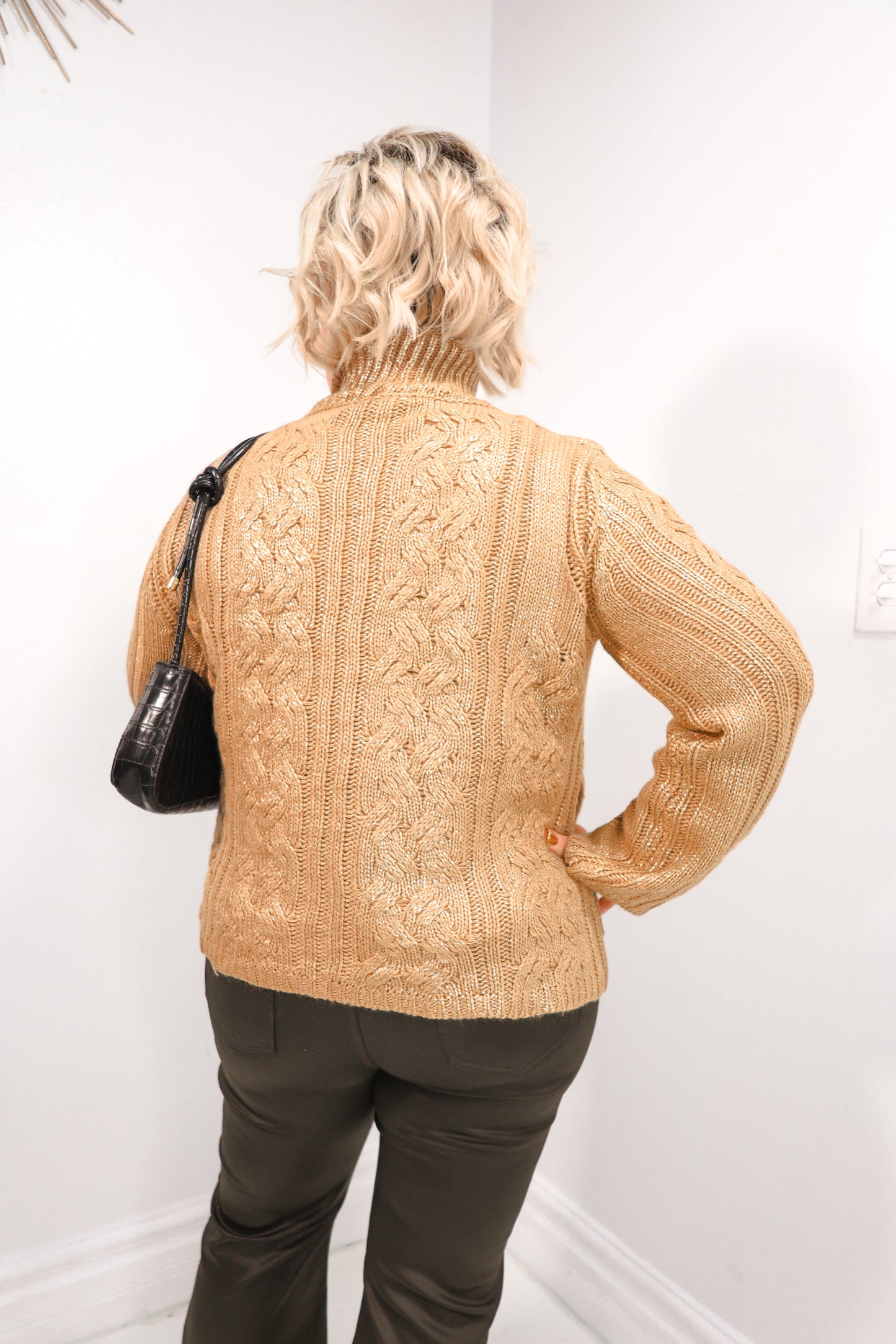 Honey Haven Cable Knit Sweater Top