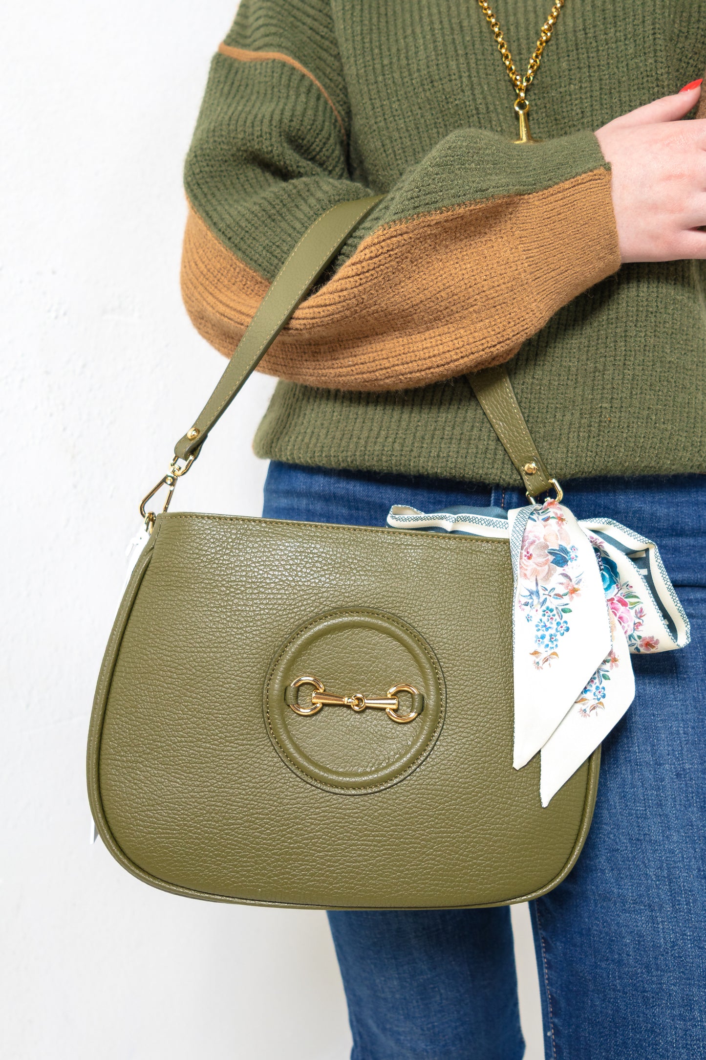 German Fuentes Italian Leather Shoulder Bag