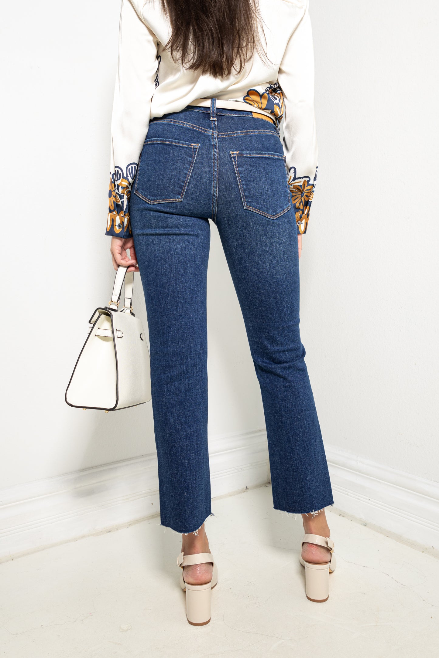 Dear John Frankie Straight Leg Crop Raw Hem Jeans