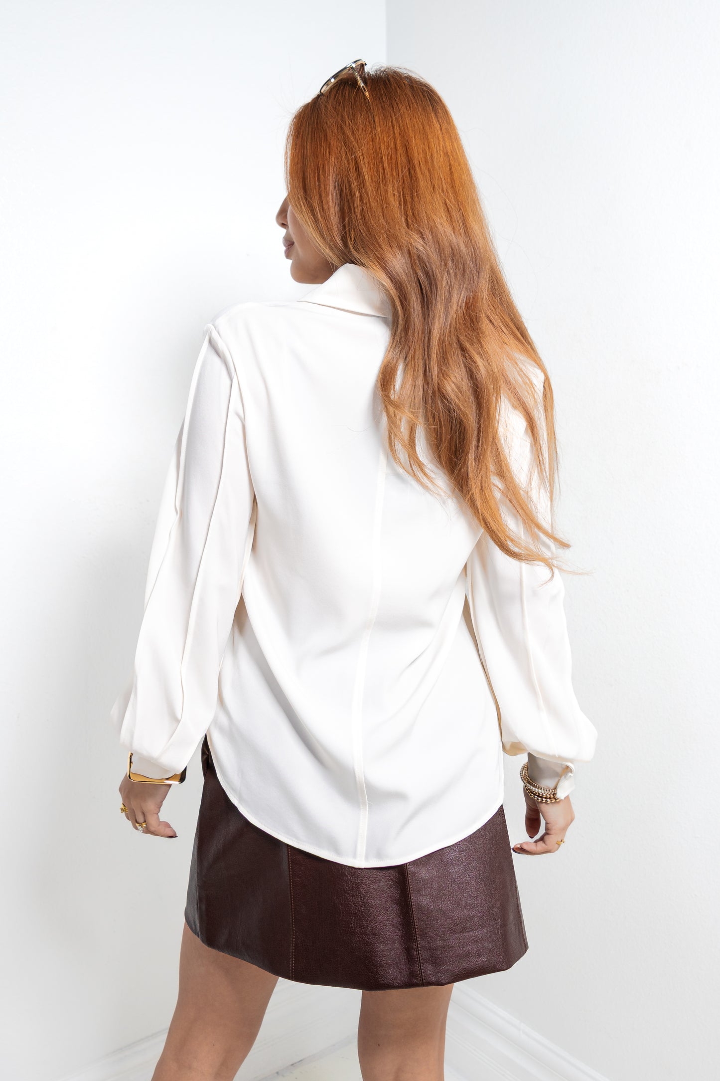 Lysse Ivette Pleated Balloon Sleeve Blouse
