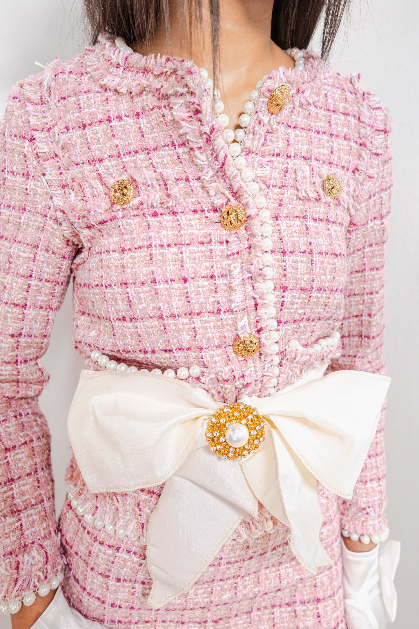 The Kali Tweed Pink & Pearls (Set) - K Couture Exclusive