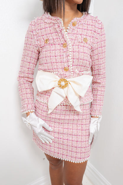 The Kali Tweed Pink & Pearls (Set) - K Couture Exclusive
