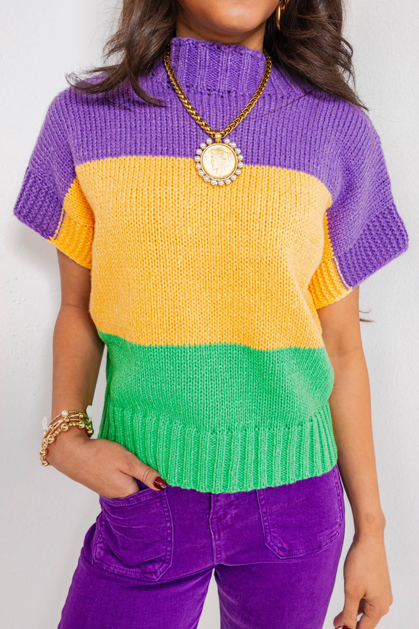 The Krewe Colorblock Sweater Top