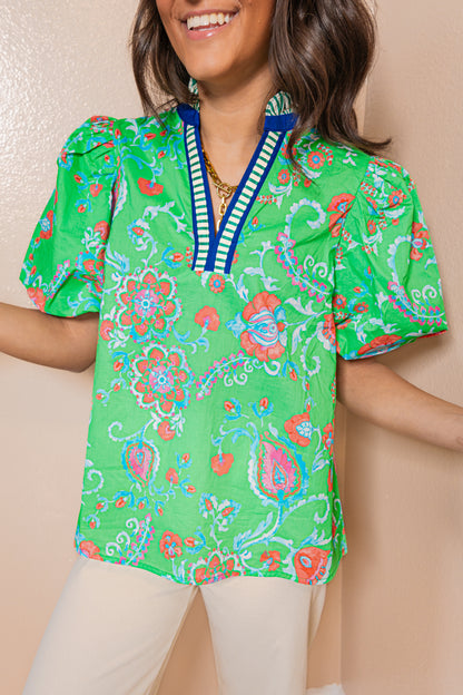 The Lucky in Bloom Blouse Top