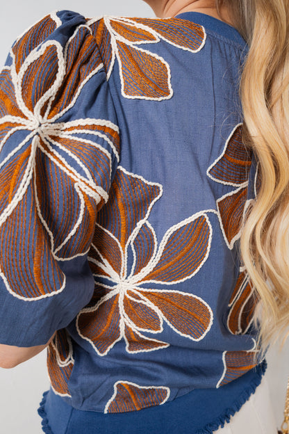 The Poppy Lane Embroidered Top