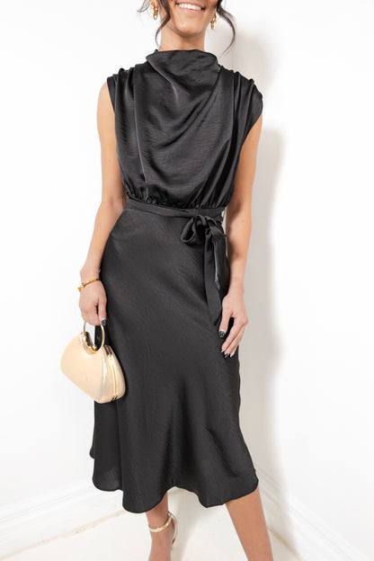 The Sloane Mock Neck Midi Dress