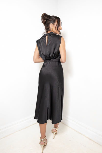 The Sloane Mock Neck Midi Dress