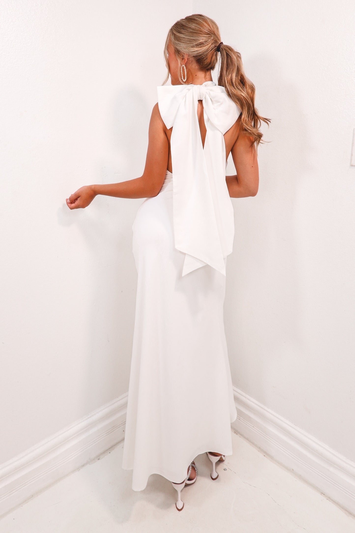 Tied In Grace Bow Back Maxi Dress